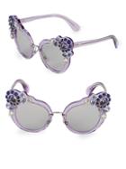 Miu Miu Crystal Embellished 52mm Cateye Sunglasses