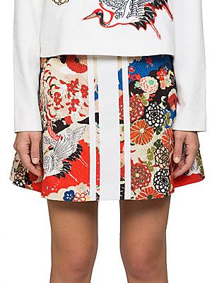 Carven Printed Cotton Skirt