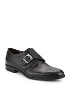 Bruno Magli Mail Monk-strap Leather Loafers