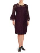 Calvin Klein Collection Three-quarter Bell Sleeve Lace Dress