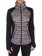 Betsey Johnson Quilted Long-sleeve Jacket
