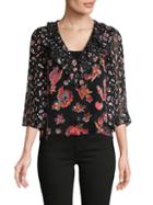 Alice + Olivia Cabella Paisely Silk-blend Blouse