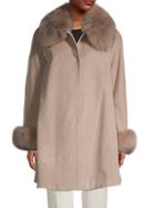 Belle Fare Fox Fur-trim Wool & Cashmere-blend Jacket