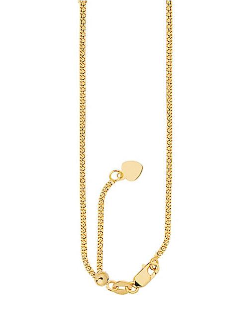 Saks Fifth Avenue 14k Yellow Gold Popcorn Chain Heart Necklace/18 X 1mm