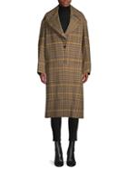 Proenza Schouler Oversized Plaid Virgin Wool & Linen Coat