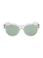 Saint Laurent Clear 54mm Square Sunglasses