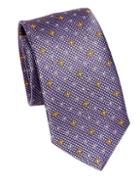 Saks Fifth Avenue Collection Flower-dotted Silk Tie