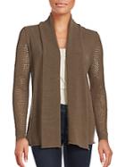 Lafayette 148 New York Solid Open Front Cardigan