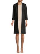 Alice + Olivia Kylie Checkered Open Front Jacket