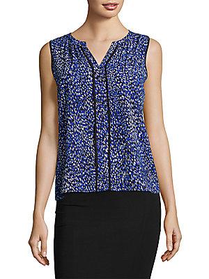 Calvin Klein Printed Piped Top