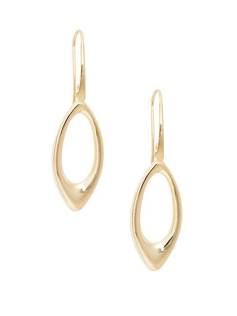 Saks Fifth Avenue 14k Gold Cutout Teardrop Earrings