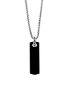 Effy Sterling Silver & Black Onyx Tag Pendant Necklace
