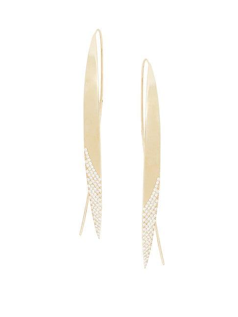 Lana Jewelry Diamond Slim Upside-down Earrings