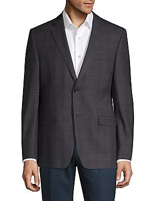 Lauren Ralph Lauren Checkered Wool Slim-fit Suit Jacket
