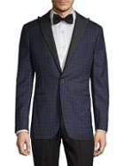 Eidos Plaid Wool & Silk Blend Suit Jacket