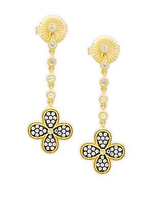 Freida Rothman Floral Drop Earrings