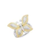 Lafonn Canary Crystal & Sterling Silver Butterfly Statement Ring