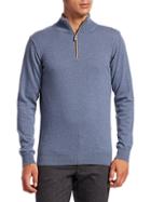 Saks Fifth Avenue Cashmere Quarter Zip Sweater