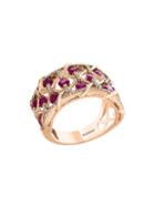 Effy 14k Rose Gold Ruby & Diamond Ring