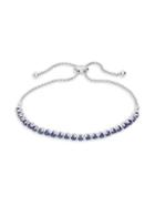 Effy Sterling Silver & Blue Sapphire Bolo Bracelet