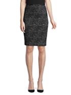 Calvin Klein Faux Leather-trimmed Pencil Skirt