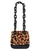 Studio 33 Woke Leopard-print Faux Fur Shoulder Flap Bag