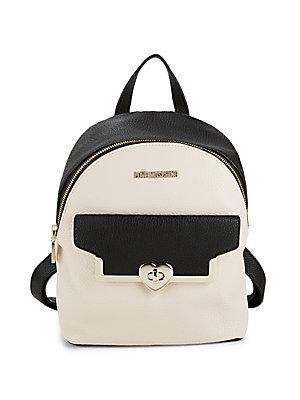 Love Moschino Two-tone Faux Leather Backpack