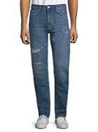 Calvin Klein Jeans Slim-fit Distressed Cotton Jeans