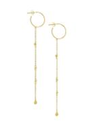 Sterling Forever 14k Gold Vermeil Hoop Chain Earrings