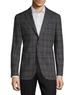 Saks Fifth Avenue Made In Italy Collection Wool Plaid Sportcoat