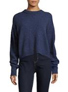 Tibi Drop-shoulder Tweed Cropped Sweater