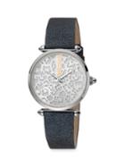Just Cavalli Animal Stainless Steel Leather-strap Leopard-print Watch