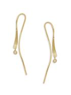 Saks Fifth Avenue 14k Yellow Gold & Diamond Threader Earrings