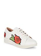 Gentle Souls Haddie Rose Embroidered Leather Sneakers