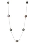 Masako 14k White Gold & 10-11mm Baroque Tahitian Pearl Station Necklace