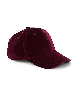 Karl Lagerfeld Velvet Baseball Cap