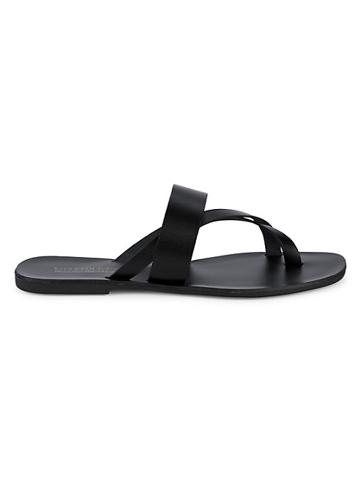 Saks Fifth Avenue Made In Italy Leather Toe Thong Sandals