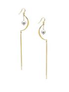 Chan Luu Grey Pearl & Goldplated Dangle Earrings