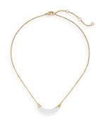 Alexis Bittar Lucite Crescent Necklace/goldtone