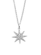Casa Reale Starburst Diamond And 14k White Gold Pendant Necklace