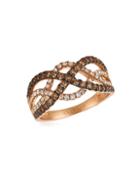 Le Vian Chocolatier 14k Strawberry Gold Crisscross Ring