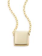 Saks Fifth Avenue Yellow Gold Square Pendant Necklace