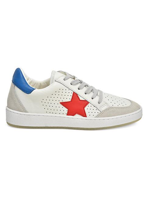 Vintage Havana Star Patch Perforated Leather Sneakers