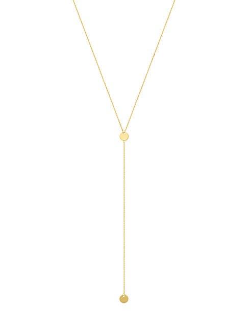 Midas Chain 14k Yellow Gold Disc Lariat Necklace