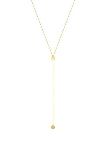 Midas Chain 14k Yellow Gold Disc Lariat Necklace