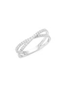 Nephora 14k White Gold & Diamond Crisscross Ring