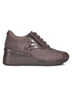 Geox Zosma Textured Wedge Sneakers