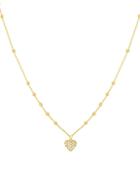 Saks Fifth Avenue 14k Yellow Gold & Diamond Heart Pendant Necklace