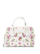 Karl Lagerfeld Floral Willow Leather Satchel