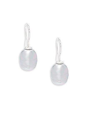 Majorica Pearl And Sterling Silver Drop Earrings